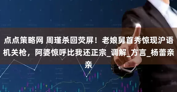 点点策略网 周瑾杀回荧屏！老娘舅首秀惊现沪语机关枪，阿婆惊呼比我还正宗_调解_方言_杨蕾亲