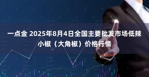 一点金 2025年8月4日全国主要批发市场低辣小椒（大角椒）价格行情